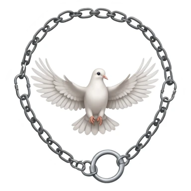 Freedom, the dove flies away, Break, Handcuffs, Escape, Chains, Broken sticker
