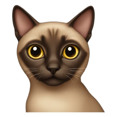 Dark Brown Siamese cat sticker