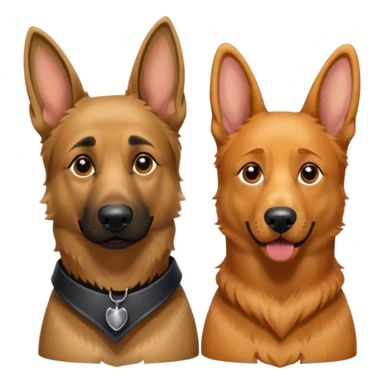 Two German shepereds one Normal one, two ne ginger one sticker