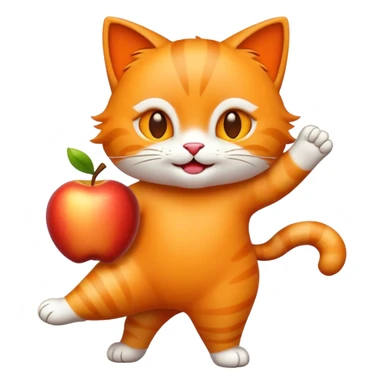 dancing cat emoji, like apple emoji sticker