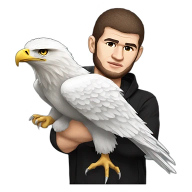 Khabib nurmagomedov with eagle sticker
