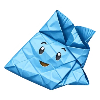 blue cardboard candy wrapper sticker