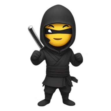 ninja with thumbup  sticker