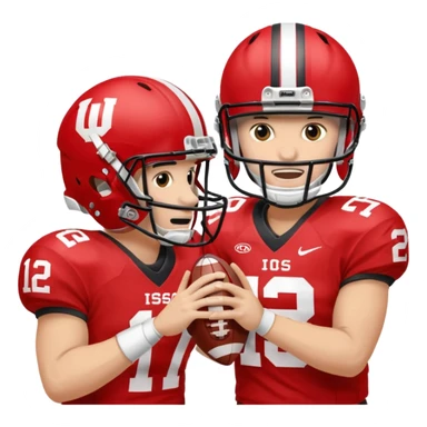 college football players helmets red  sticker