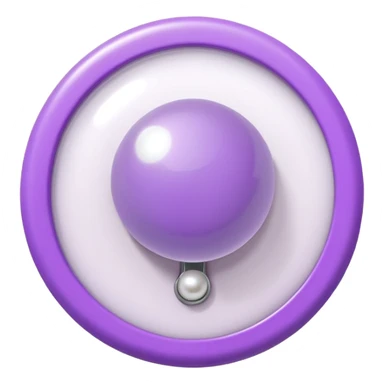 lilac push pin for office wall notes with pearl in the middle sticker