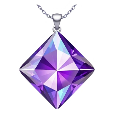 Purple Holographic Diamond Pendant sticker