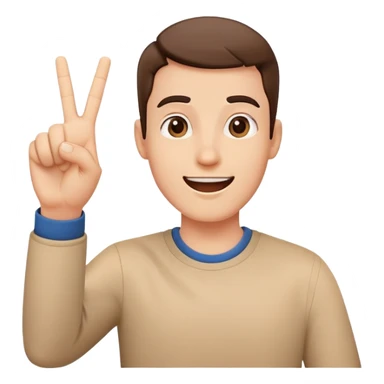 Excited emoji showing a number one in the air hand gesture  sticker