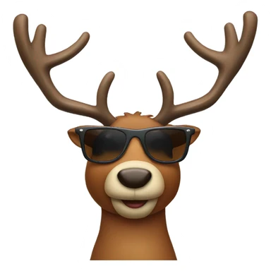 Reindeer in sunglasses  sticker