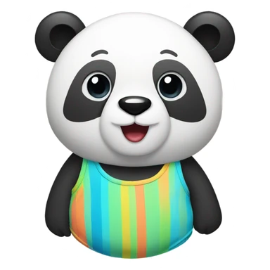 Panda wearing a swim suit sticker