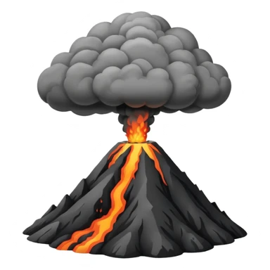 Volcano smoking before eruption sticker