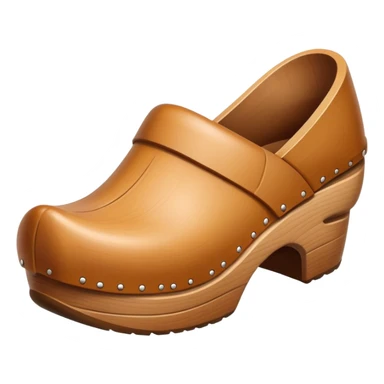 simple wooden traditional minimal clog entirely wooden - minimal sticker