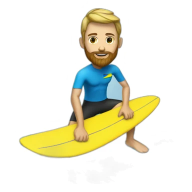 surfer with a beard from ukraine on a wave! sticker