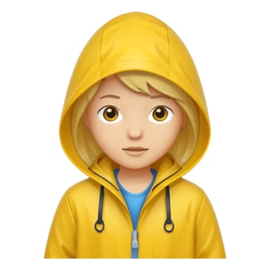 yellow raincoat, just rain coat sticker