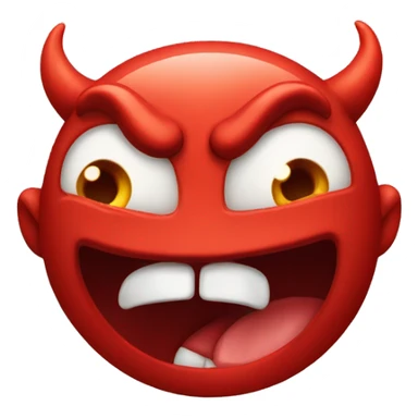 Devil sticking out his toungue sticker