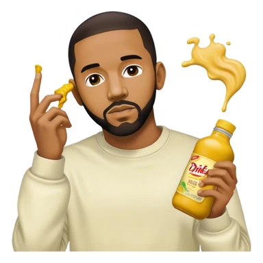 Kendrick Lamar throwing mustard on Drake sticker