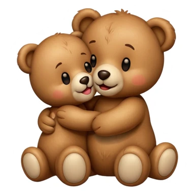 teddy bear giving kiss sticker