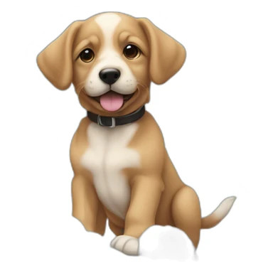 chiot qui vole dans le ciel sticker