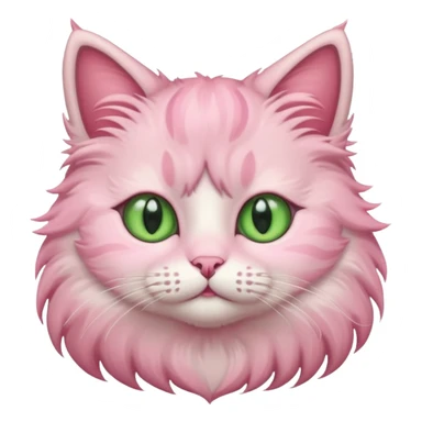 Fluffy cat with pastel pink fur. sticker