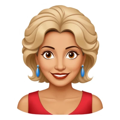 Famous Puerto Rican actress Marian Pabón with her distinctive hairstyle, warm smile, expressive eyes, middle-aged woman sticker