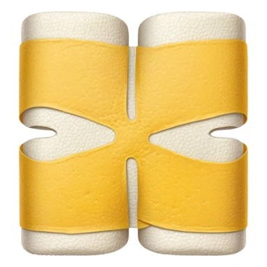 used adhesive bandage with yellow grime sticker