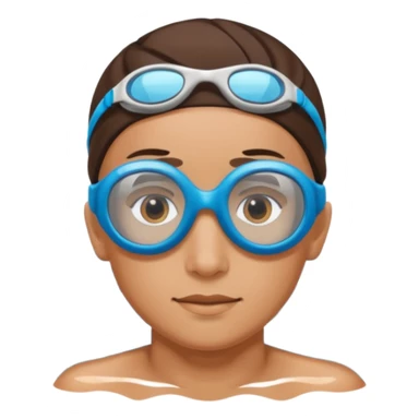 swimming athlete with swim glasses, no hat sticker