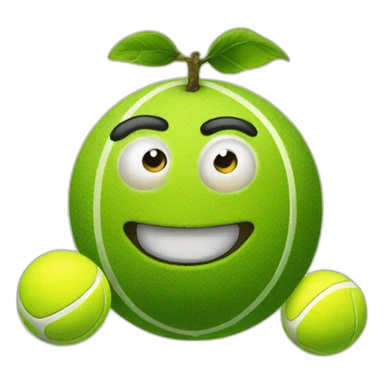 A gigant wustrell with two tennis ball sticker