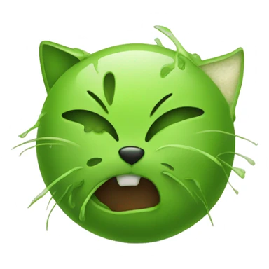 Green eaten by kitten  sticker