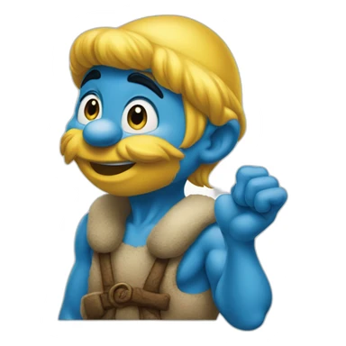 A kiss from Smurfs to Smurfs sticker