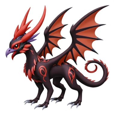 Meloetta-Yveltal-Darkrai-Noivern-Pokémon-Fakémon-creature sticker