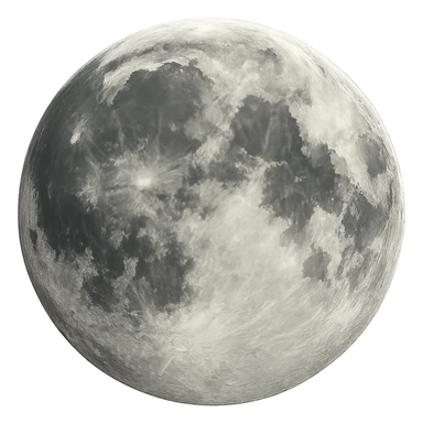 digital illustration of a moon, no background sticker