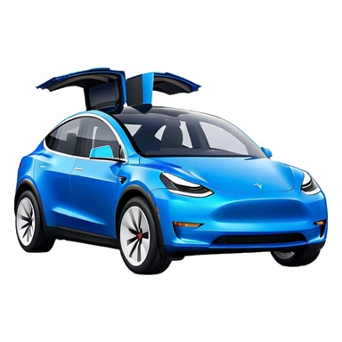 Tesla Model Y - Tesla (Model Year: 2022) (Iconic colour: Blue) sticker