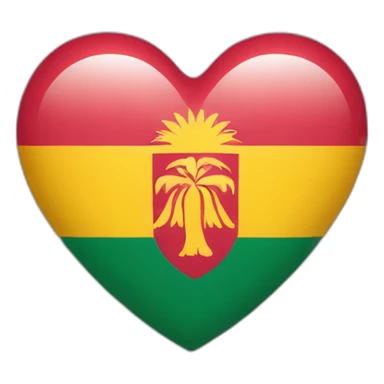heart with srilankan flag sticker