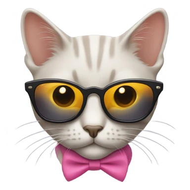 Cat with sunglasses coquette sticker