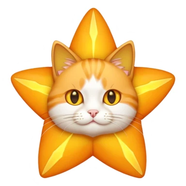 A cat inside of a star ⭐️ 🐱 sticker