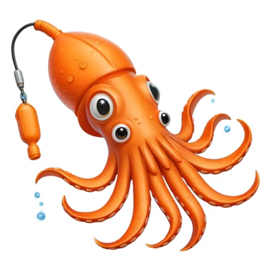 small squid fake bait fishing sticker