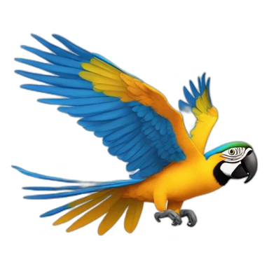 Blue And Gold Macaw Flying sticker