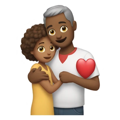 Father holds her heart in her arm sticker