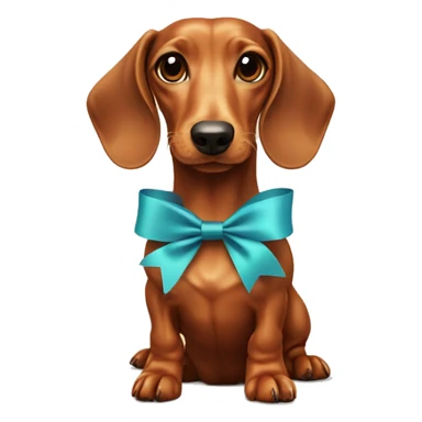 Dachshund dog with a ribbon  sticker