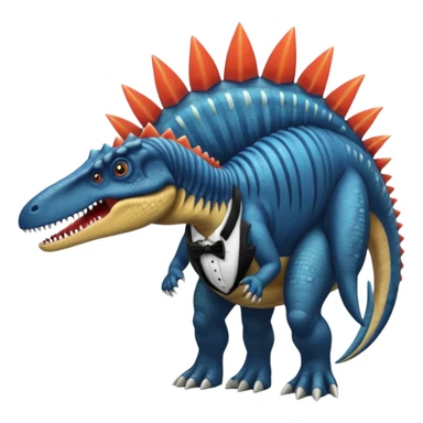 Spinosaurus wear bowtie and superspinosaurus sticker