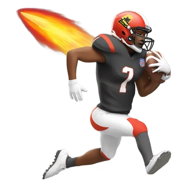 Football with rocket trail sticker