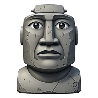 Sigma moai gigachad statue sticker
