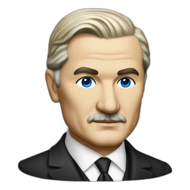 mustafa kemal ataturk with blue eyes and blonde sticker