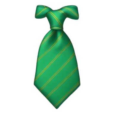 Green tie with grey and yellow lines sticker