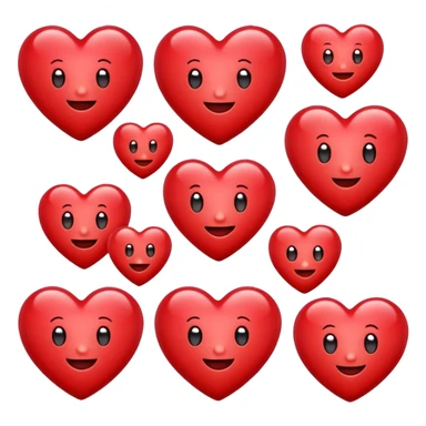 Hearts with happy  sticker