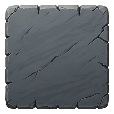 generate realistic detailed stone patform 2d top view dark color sticker