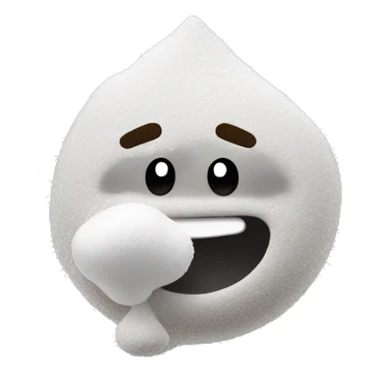 Nose inhaling powder sugar sticker