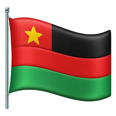 red on top, black in the middle, and green bottom horizontal stripe flag sticker