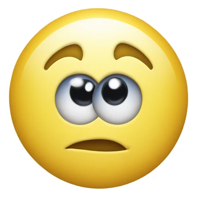 Smiley face rolling eyes sticker