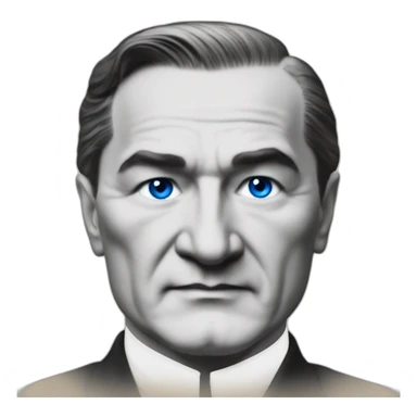 mustafa kemal ataturk with blue eyes sticker