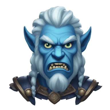 Spectral giant firbolg blue angry sticker